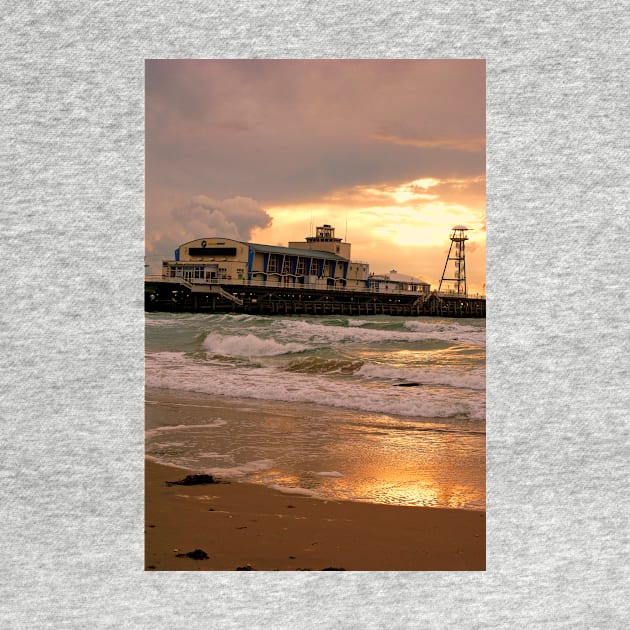 Bournemouth Pier And Beach Dorset England by Andy Evans Photos